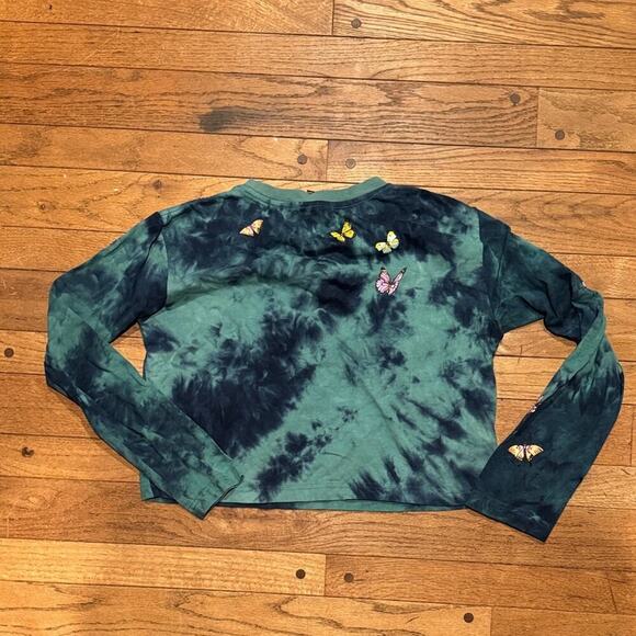 Santa Cruz Skateboards Tie-Dye Crop Top - Blue and Green - Picture 3 of 3